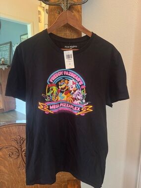 Five Nights Freddy Fazbear's Mega Pizzaplex Black Graphic Tee